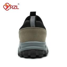 YRZL-Sapatos de caminhada antiderrapantes para homens, tênis ao ar livre, slip-on, couro de camurça respirável, calçado de caminhada - Image 4