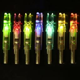 6/12pcs 6.2mm Seta Automaticamente Iluminado Vermelho Verde Levou Seta Nock Para Seta De Carbono de fibra vidro flecha Tiro Com - Image 2