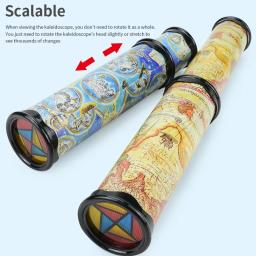 Caleidoscópio giratório escalável, óculos mágicos ajustáveis, brinquedo mundial colorido para crianças, brinquedo educacional clássico divertido - Image 2