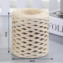 Natural Raffia fios de palha para mão malha crochê, fio de papel DIY, sunhat artesanal, saco de praia, 200m, verão - Image 6