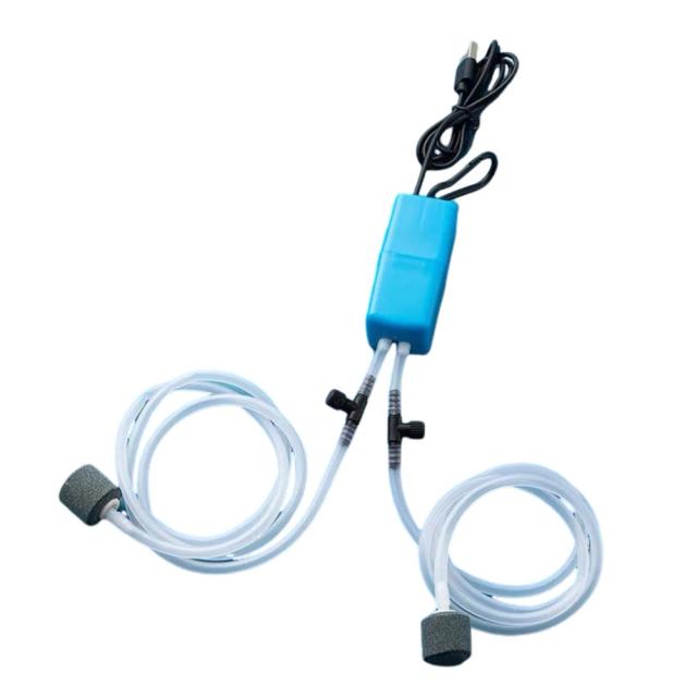 Kit Compacto de Bomba de Ar para Aquários: Bomba Silenciosa com Pedra de Oxigênio, Eficiente e USB, Acessórios Ideais para Tanques de Peixe
