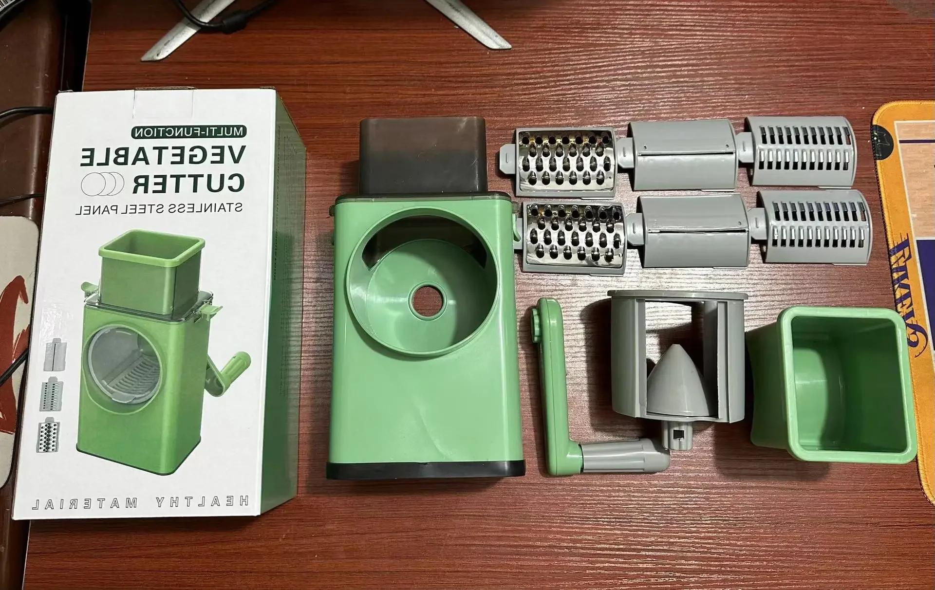 Manual Vegetal Slicer Set, rolo multifunções, Food Cutter, Chopper e Shredders, Acessórios de cozinha, 3 em 1 Set - Image 1