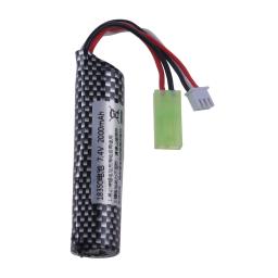 Bateria Li-ion para Airsoft elétrico água brinquedos arma, Splatter automático, Rifle de bola, Paintball, Airsoft pistola, 7.4V, 2000mAh, 18350 - Image 3