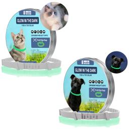 Coleira Luminosa para Pulgas e Tiques para Animais de Estimação, Tamanho Ajustável, Fluorescente, Cães e Gatos, Proteção até 8 Meses - Image 2