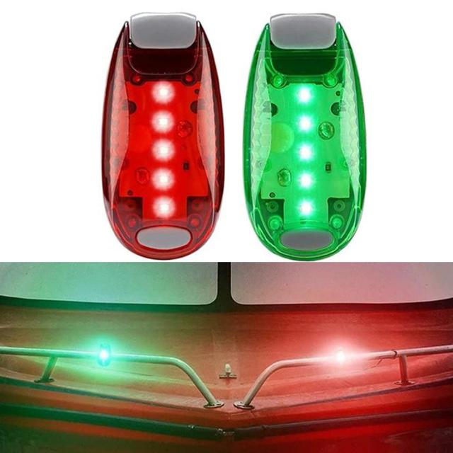 Luzes LED de Navegação Vermelhas e Verdes para Barcos - Lâmpadas de Sinal Lateral para Iates, Lanchas e Pesca, 2 Peças