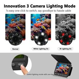 Câmera de pesca subaquática HD 1080P, câmera de pesca no gelo de 7 polegadas, câmera de pescador subaquática com bateria de 10000mAh - Image 6