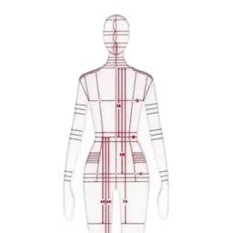 Moda Desenho Régua Set, Medição Régua, Padrões de Modelo para Costura, DIY Quilting, Costura, Desenho Designers, 4Pcs - Image 6