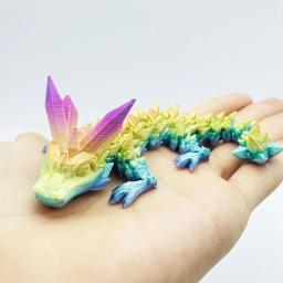 Ornamentos impressos em 3D, figuras de modelo de dinossauros, esqueleto articulado flexível, artesanato de mesa, estátua, brinquedos, decoração - Image 2
