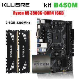 Kllisre-kit placa-mãe amd ryzen r5 5 3500x, ddr4, 16gb (2x8gb), 3200mhz, am4 b450m - Image 1