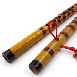 Flauta de bambu tradicional artesanal, instrumento musical de bambu, marrom, decoração de bambu, novo, 1pc - Image 3