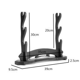 Montagem na parede 1/2/3 camada samurai espada artesanato katana suporte de exibição estátuas esculturas decoração para casa - Image 6