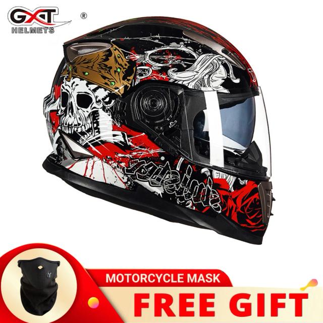 GXT Capacete Moto Clown Full Face Lente Solar Interna 1520g