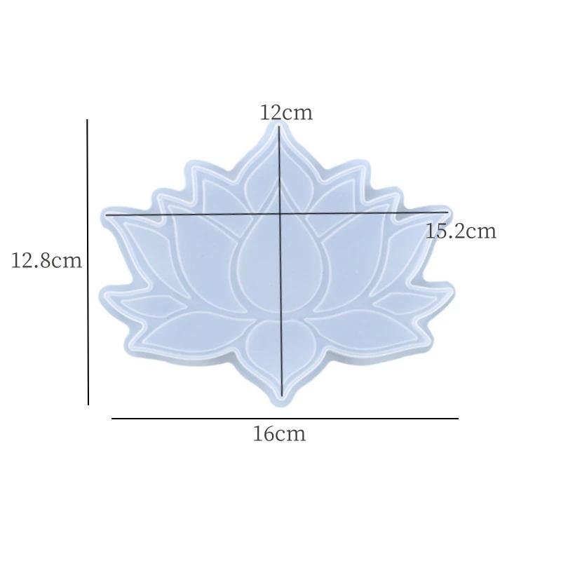 Molde epóxi de cristal diy, mesa de armazenamento de lótus, molde de silicone multiuso para resina - Image 1