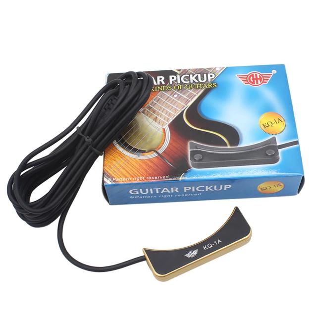 Captadores Soundhole para Guitarra Acústica KQ-1A com Cordas de Aço, Acessórios em Cor Aleatória para Instrumentos de 38" a 41"