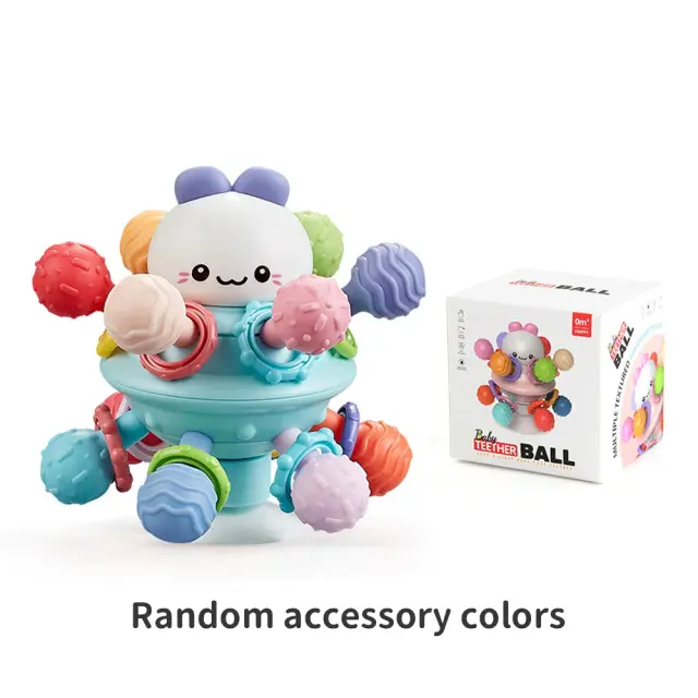 Manhattan Bola Atômica Mordedor Silicone Bebê Borracha Macia 12 Bolas