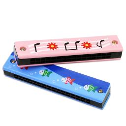 Harmónica Criativa Infantil, Ajudas para Ensino da Música, Iniciantes a Aprender, Tocar Instrumentos, 16 Buracos, De Madeira - Image 1