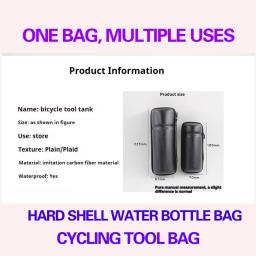 Mountain Bike Shell duro saco, gaiola garrafa de água, bicicleta Repair Tool Bag, durável, impermeável, grande capacidade, acessórios de bicicleta - Image 4