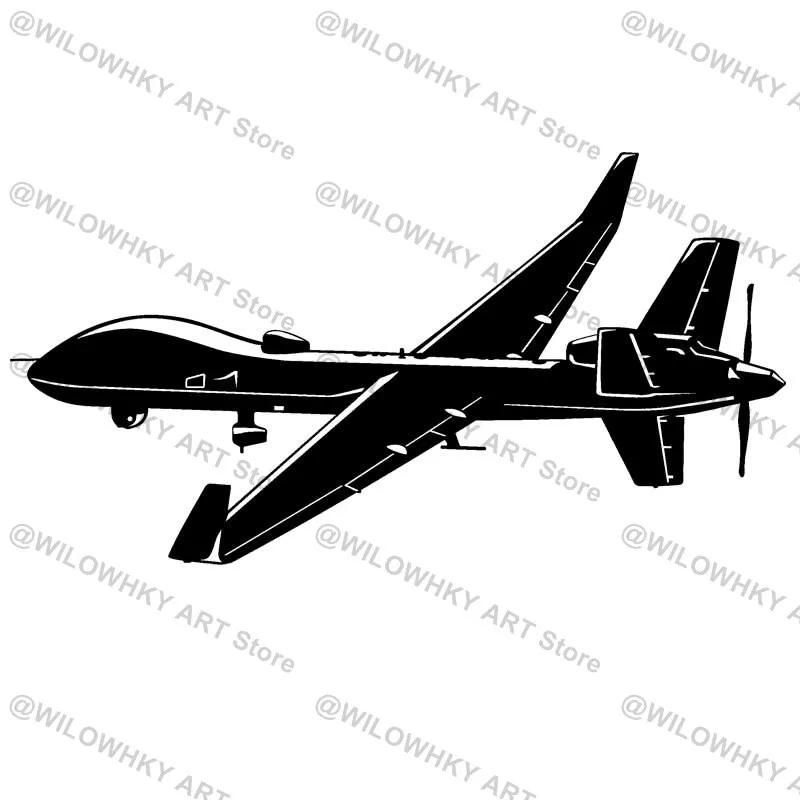 Eua militar greve modular recon drone adesivo de parede MQ-9 reaper arma guerra aeronaves amante adolescente crianças quarto decoração do carro vinil decalque - Image 1