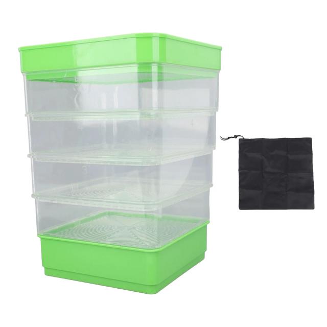 Kit de Broto Empilhável para Cultivo de Plantas 4 Camadas Plástico Multiuso