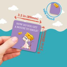 Nota cartões de piada mini crianças lancheira dos desenhos animados crianças q & a para caixas de presente adoráveis adultos - Image 2