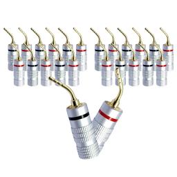 Som Musical 2/8/12/24 Peças Banhado A Ouro 4mm Banana Plug Pin Tipo Áudio Speaker Fio Adaptador Cabo Conector Banana Para Vídeo - Image 6