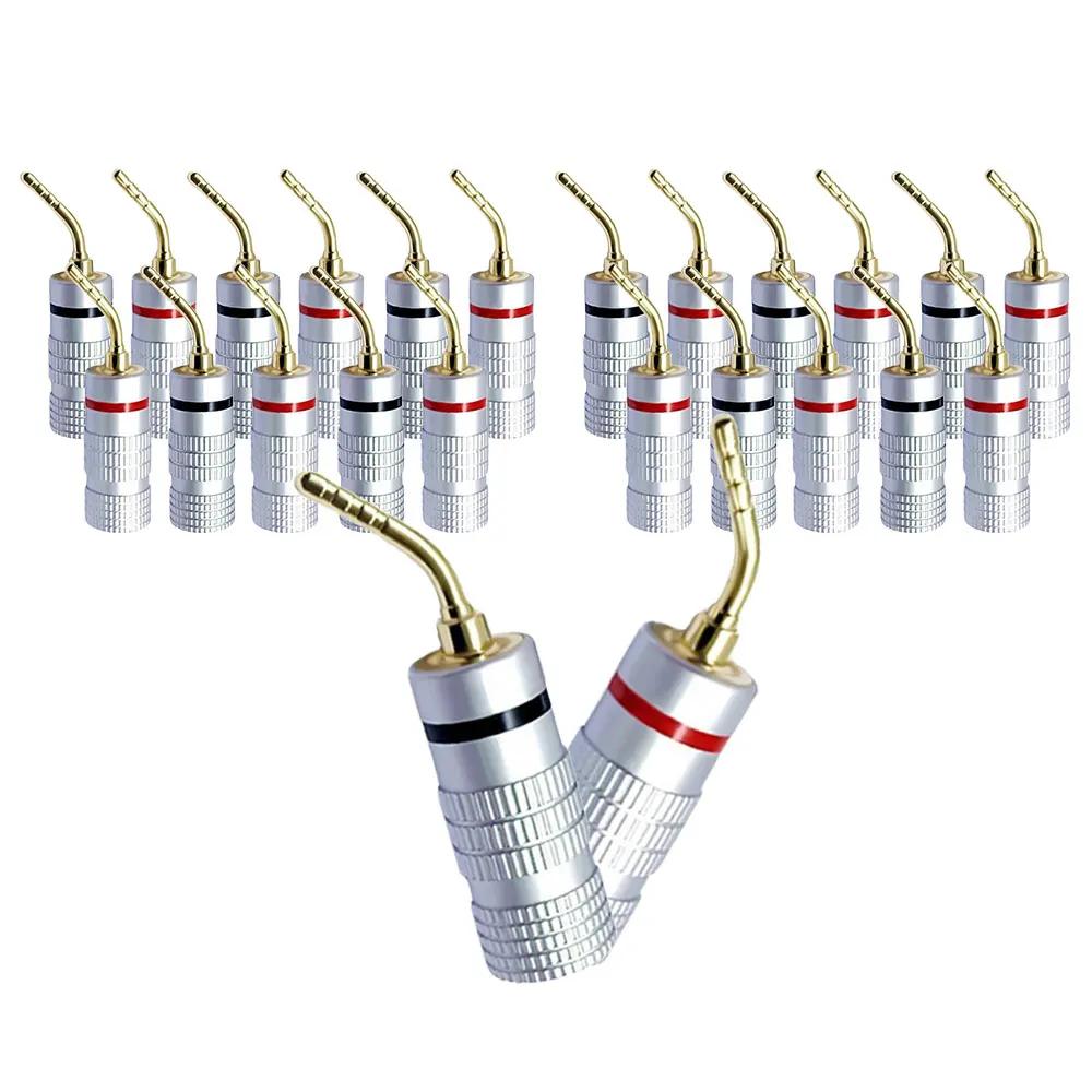 Som Musical 2/8/12/24 Peças Banhado A Ouro 4mm Banana Plug Pin Tipo Áudio Speaker Fio Adaptador Cabo Conector Banana Para Vídeo - Image 1