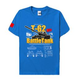 Camiseta estampada union soviética, tanque principal para batalhas, equipamentos militares de algodão, manga curta, gola redonda, novo - Image 2