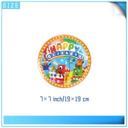 Number Building Blocks Birthday Party Decoration, Louça Descartável, Copo, Prato, Guardanapo, Toalha de Mesa para Crianças, Baby Shower Supplies - Image 3