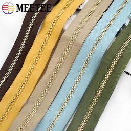 Meetee-Zíperes decorativos coloridos para costura, fecho Ziper dourado, kit de reparo, substituição de roupas, n ° 5, n ° 5, fitas coloridas - Image 3