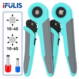 Alicadores de decapagem de fio ajustável, conector de crimpagem, virola, VE T, atualização HSC8, 10-6, 10-4, 0,25-10mm ² - Image 1