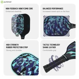 Alpsport nova deusa sakura usapa aprovada rosa pickleball paddle feminino único unibody t700 conjunto de fibra de carbono pro com bola grátis - Image 2