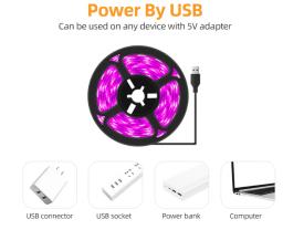 Fita de led para cultivo hidropônico com iluminação de espectro, fita de led com chip 0.5m, 1m, 2m, 3m, 2835, para plantas e flores - Image 4