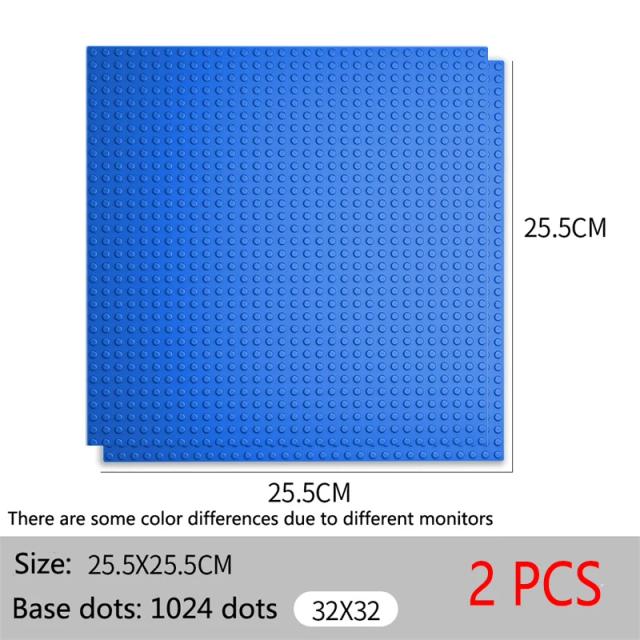 Placas Base Clássicas 32x32 16x32 Pontos Blocos de Construção Plástico 2 Peças