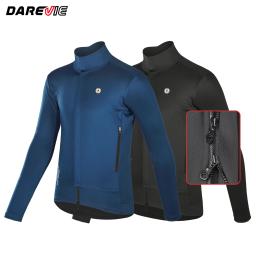 DAREVIE Jaqueta de ciclismo inverno lã térmica ciclismo extrema casca macia quente aquecer à prova de vento 10 resistência à água para-5 ~ 10 ℃ - Image 1