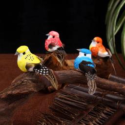 Christmas Tree Simulation Birds, Woodland empoleirado, Fake Feather Birds, Decoração de jardim, Outdoor Party Prop, 6pcs - Image 3