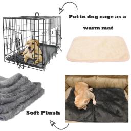 Cama de pelúcia lavável para animais, tapete macio, cães grandes, médios e pequenos, camas para cachorros, gatos, inverno - Image 2