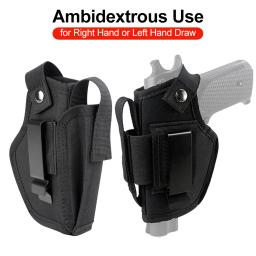 Coldre de arma tática ao ar livre com clipe de bala cinto de caça escondido transportar iwb owb airsoft pistola saco para todos os tamanhos pistola - Image 1