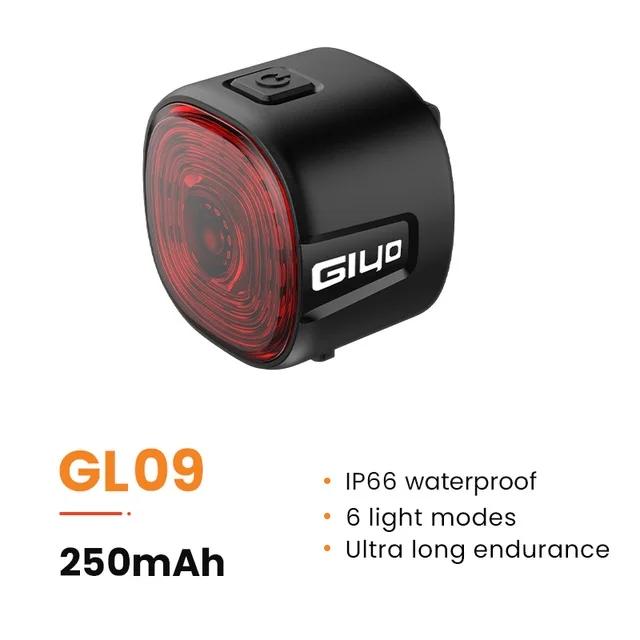 Giyo-Inteligente Noite Ciclismo Luz Traseira de Segurança, Auto Brake Sensing bicicleta taillight, IP66 Impermeável, MTB Road Bike Flash Lamp, 6 Modos - Image 1