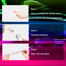 RGB LED Strip Lights para decoração de festa, fita, luz de fundo, colorido, crianças na sala, 1m, 5m, 5m, 10m, 15m, 5050 - Image 2