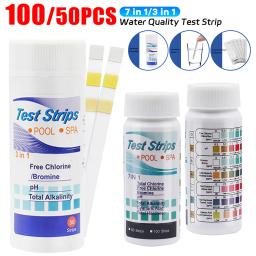 Tiras De Teste De Aquário Multipurpose, Tira De Qualidade Da Água, Kit De Teste Do Tanque De Peixes, Papel De Verificador De Água, 7 em 1 - Image 1