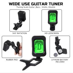 Guitar Accessory Set inclui Cordas Acústicas, Tuner, Capo, 3 em 1 Resto Tool, Pick Clip, Ponte Pin, porca e Saddle, Finger Prot - Image 3