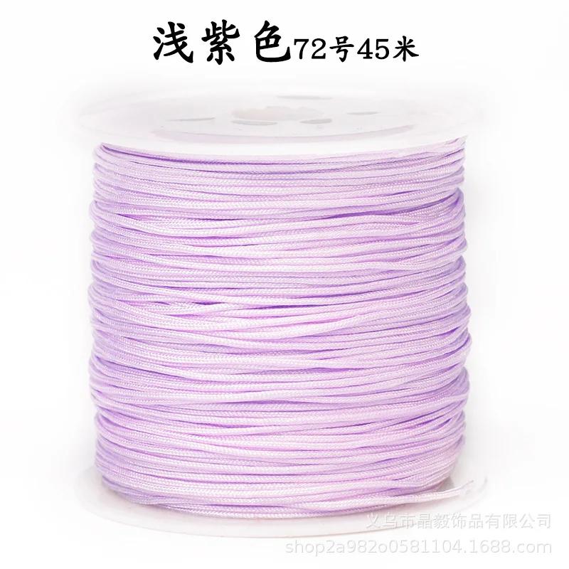 Nylon Beading String para Fazer Jóias, Macramé Thread, Pulseira Trançada, Chinês Knot Cord, DIY Craft, 45m por Rolo, 0.8mm - Image 1