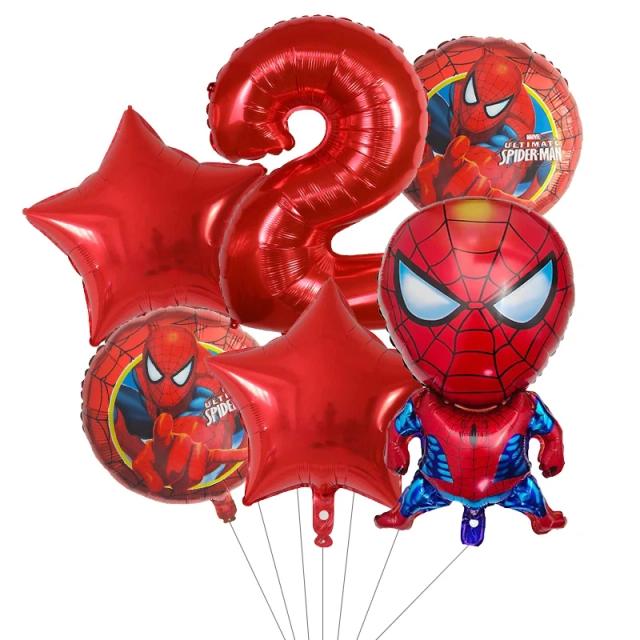 Decoração Completa de Aniversário do Homem-Aranha para Crianças: Kit com Louças, Banner, Toalha de Mesa, Óculos e Balões