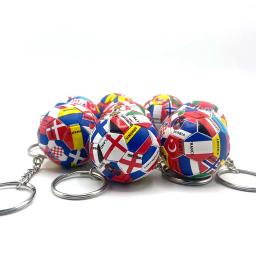Nova bandeira do mundo futebol chaveiro país clube de futebol fãs chaveiro carro chaveiros lembrança saco pingente acessórios presentes - Image 3