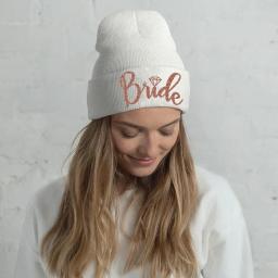 Chapéu de inverno máscara de sono casamento festa de despedida de solteira nupcial chuveiro noiva para ser dama de honra proposta caixa de presente decoração - Image 6