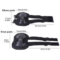 Joelheiras e cotoveleiras esportivas 4 tamanhos, almofada protetora profissional para skate, equipamento de segurança para esportes ao ar livre, alças ajustáveis para homens e mulheres - Image 3