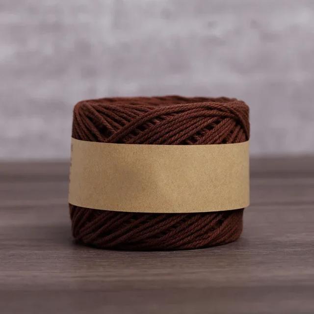 Fio de Algodão Tricotado à Mão para Bricolagem e Crochê, Ideal para Rendas e Projetos Criativos - Lã de Fio 15, 100g
