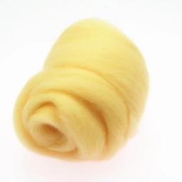 Fibra de lã para feltragem por agulha, feltragem úmida, fiação artesanal, materiais artesanais, série colorida amarela, 66S - Image 6