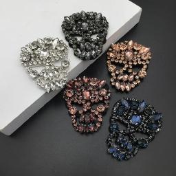 Apliques bordados em jeans artesanal 3d com strass ornamentos para costura roupas ornamentos para costura faça você mesmo - Image 2