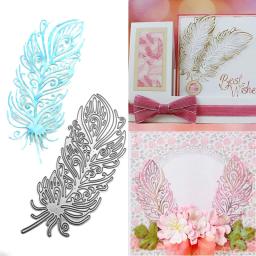 Molde de corte de metal de penas, scrapbooking, faça você mesmo, artesanato de metal, moldes de penas, estêncil, álbum de fotos, cartão, suprimentos de fabricação - Image 1